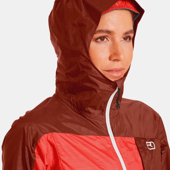 Red windbreaker jacket womens discount